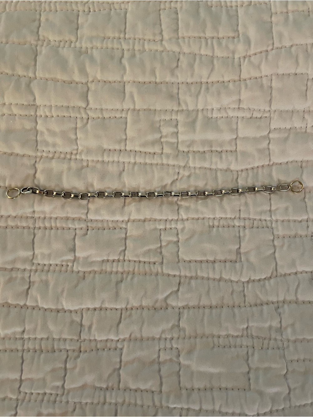 Marla Aaron Polished Silver Biker Chain Bracelet 6.5 inches with 14k gold loops - Picture 5 of 9
